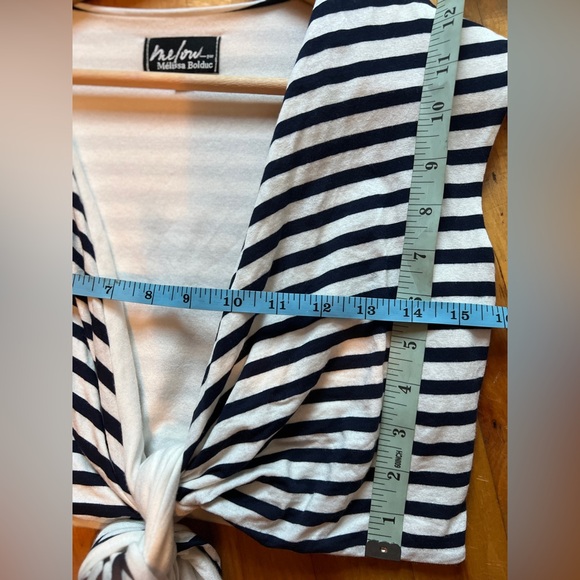 Melow par Melissa Bolduc Striped Front Tie Top XS - Picture 3 of 8
